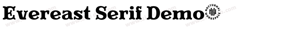 Evereast Serif Demo字体转换